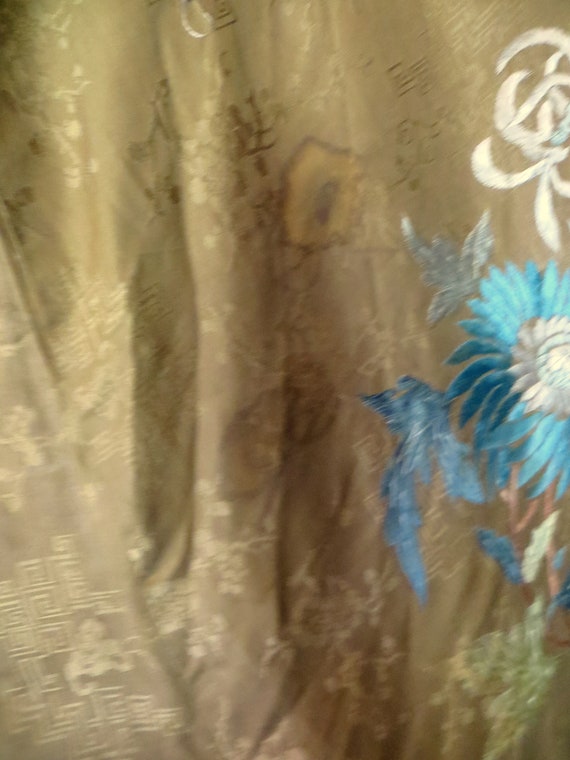 SALE Antique Chinese Qing Dynasty Silk Damask Che… - image 10