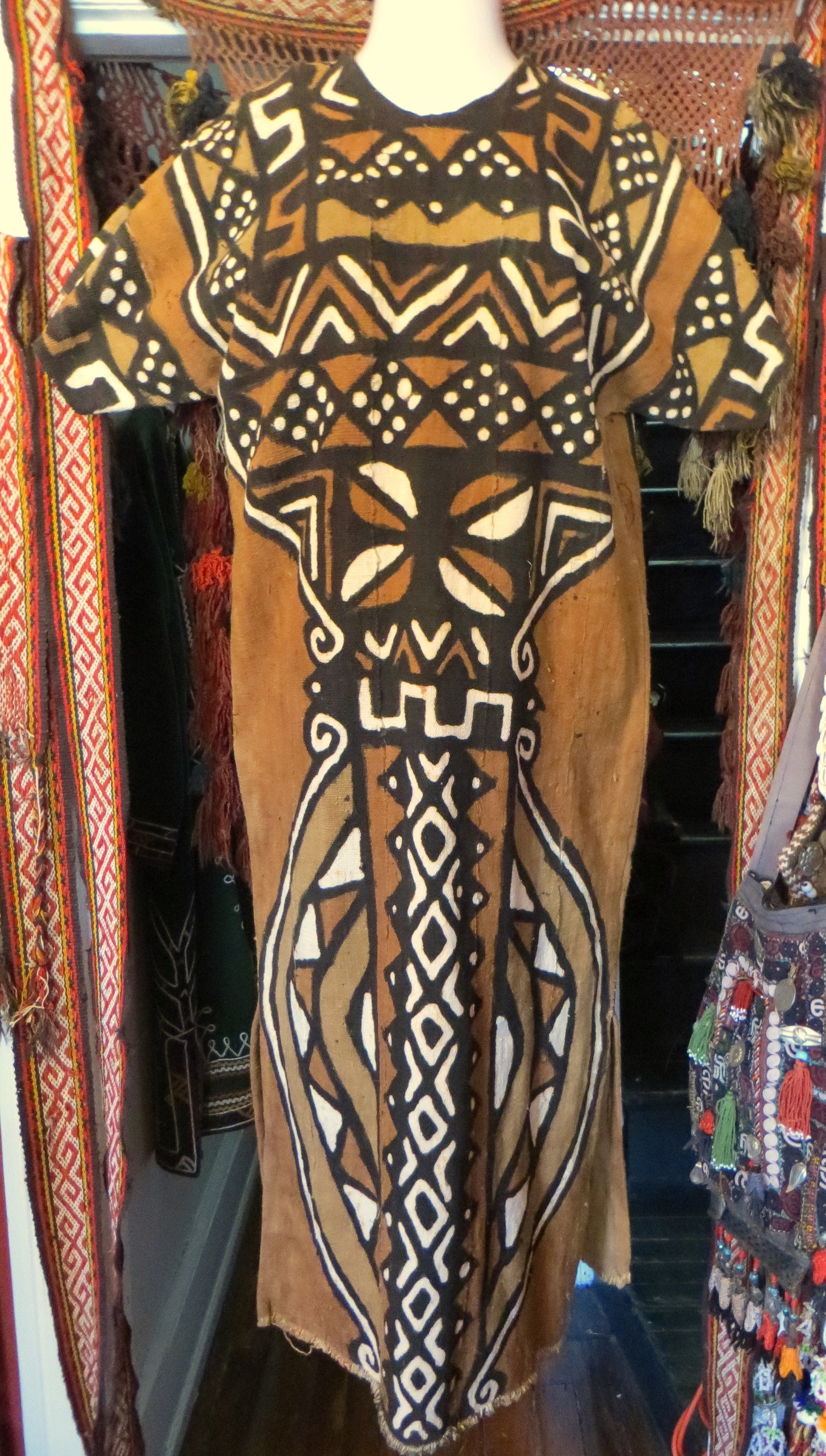 SALE Antique African Mud Cloth/Bogolan Dress Larger Size Etsy