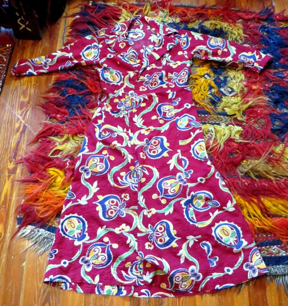 SALE 40s Seersucker Dress/Robe, SML
