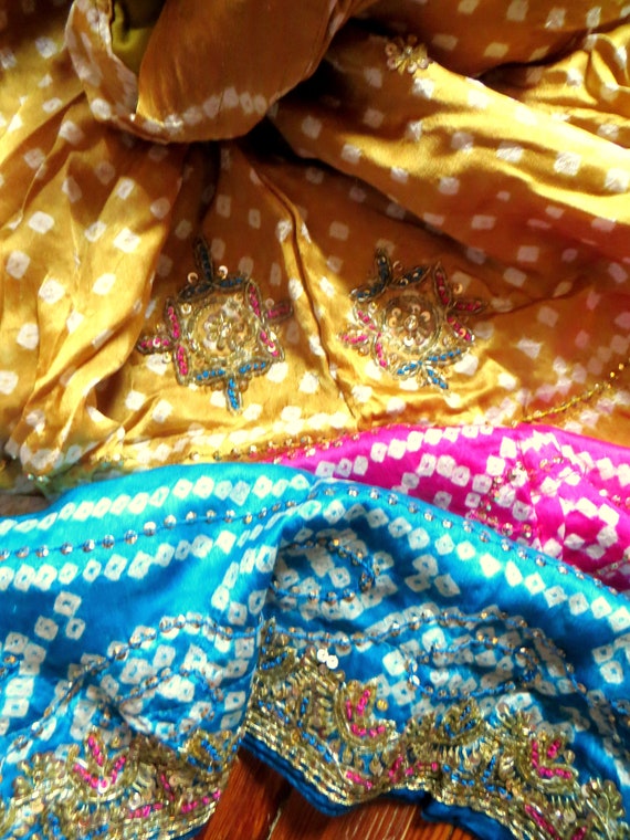 SALE Absolutely Stunning Indian Silk Wedding Skir… - image 4