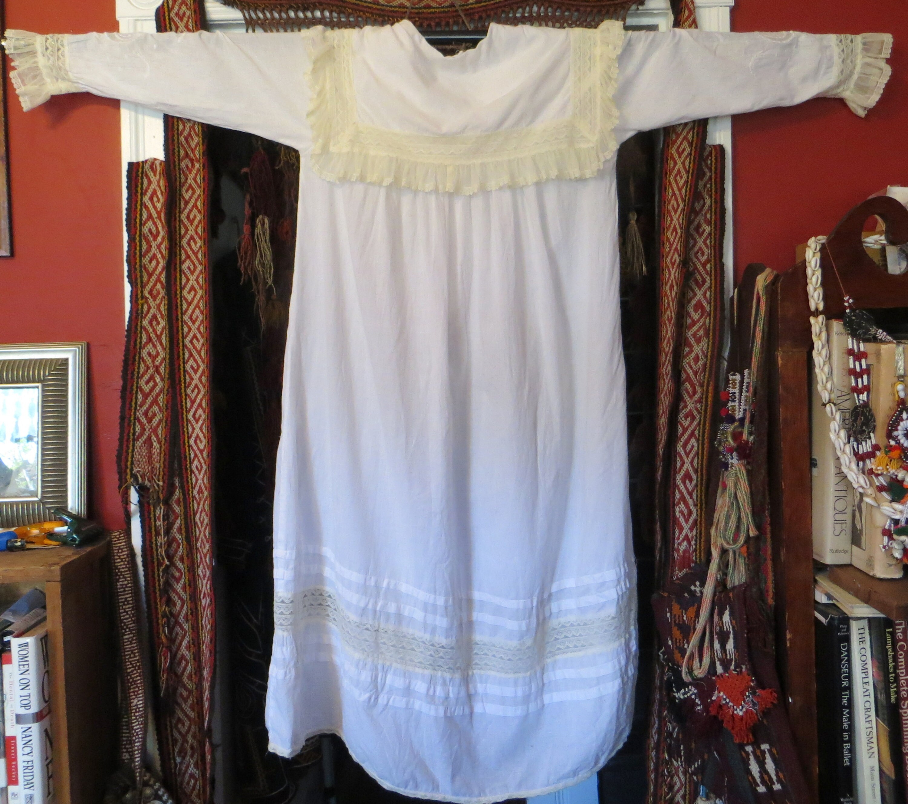 Fabulous Victorian Styled Nightgown w/Lace Netting | Etsy