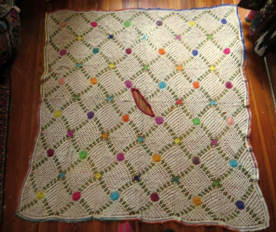 SALE OOAK Indian Kuchi/Rabari Hand Crocheted Ponc… - image 6