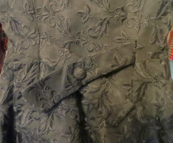 Nan Duskin Embroidered Black Silk Coat/Dress/Dust… - image 10
