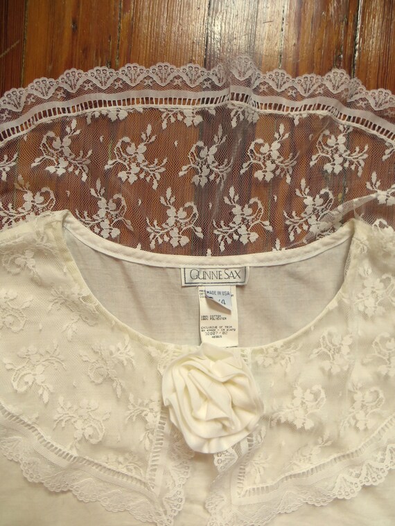70s Gunne Sax Victorian Cotton and Lace Dress main image 0