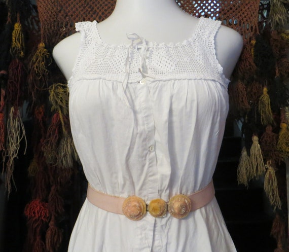 Antique Victorian/Edwardian White Cotton w/Croche… - image 10