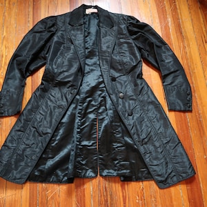 SALE Rare Edwardian Ladies Black Silk Suffragette/Walking Suit Jacket  &quot;Tailored to Measure by &quot;The American Ladies Tailoring Co&quot;