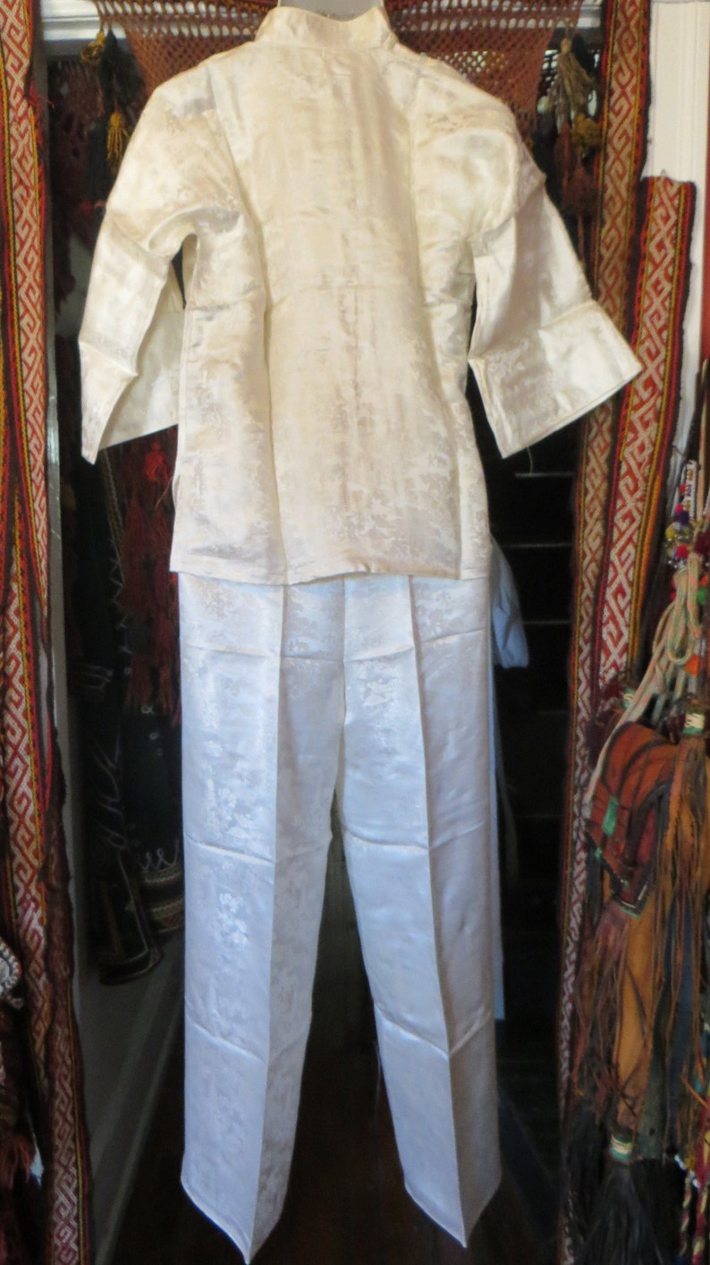 Fab 50s Asian Silk Pajama Set Beach PajamasBoudoirCostume