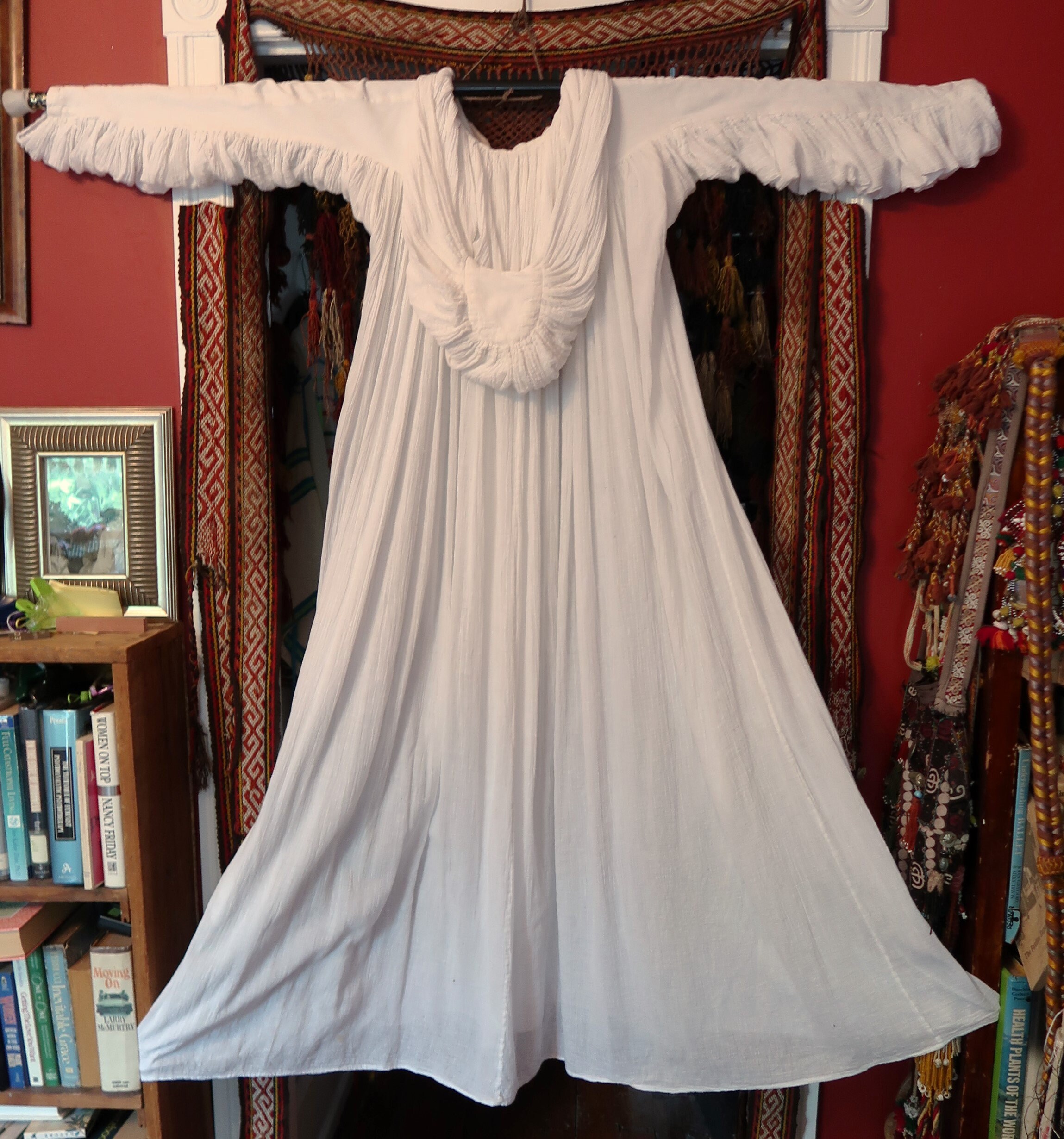 RARE Hooded Amerikan Climax White Gauze Dress W/stunning