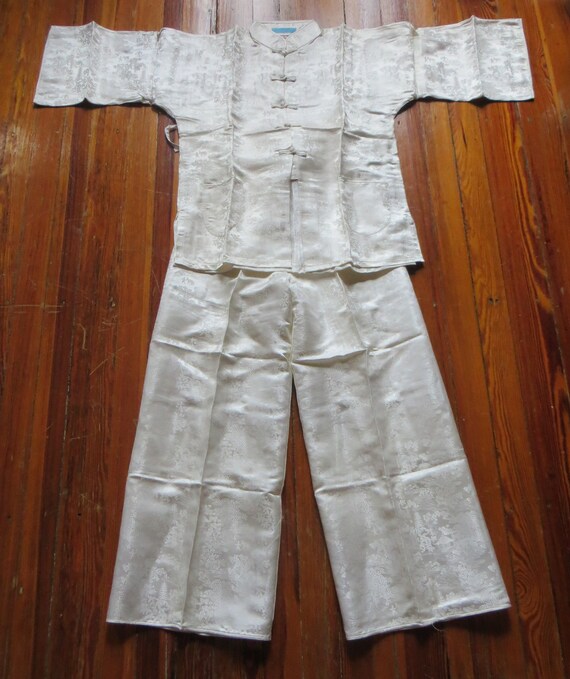 Fab 50s Asian Silk Pajama Set Beach Pajamas/Boudoi