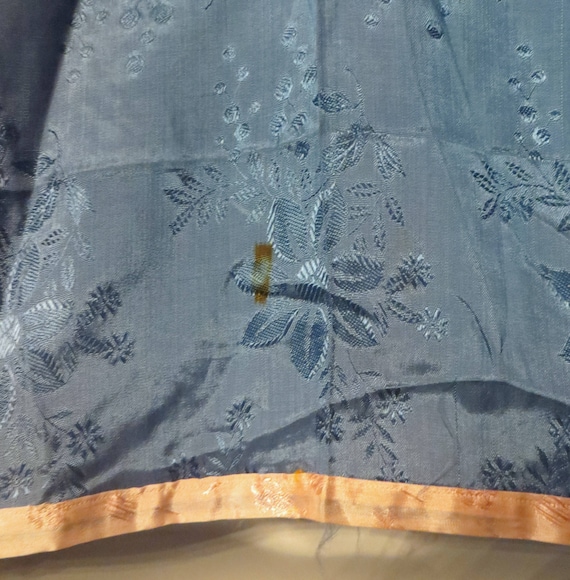 1930s/40s Blue and Pink Asian Silk Embroidered Be… - image 10