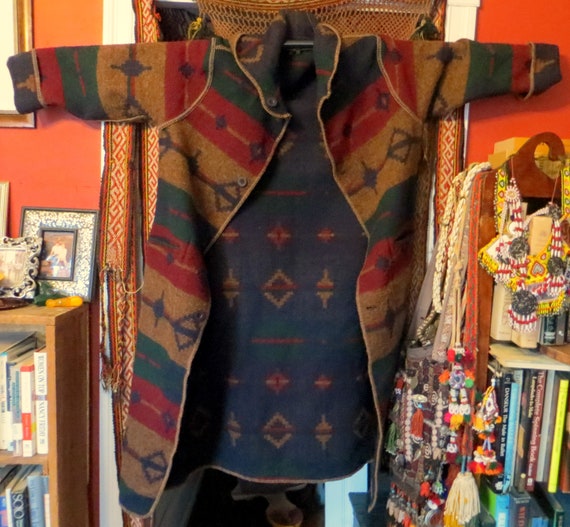 Reversible Hooded Woolrich Wool Southwestern Blank