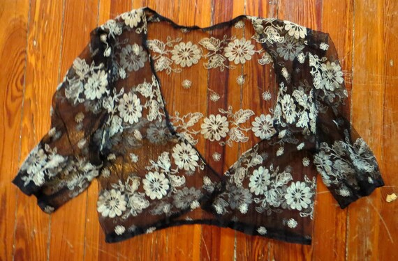 Stunning 20s/30s Embroidered Netted Jacket