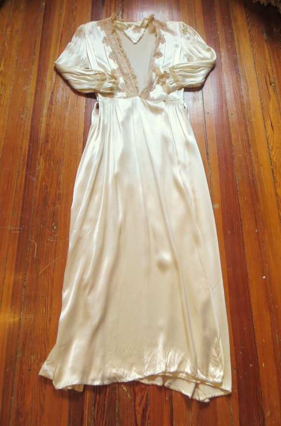 SALE Fabulous 1930s/40s Old Hollywood Silk Satin … - image 3