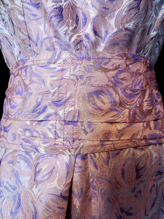 SALE Stunning 50s Silk Brocade Evening Dress