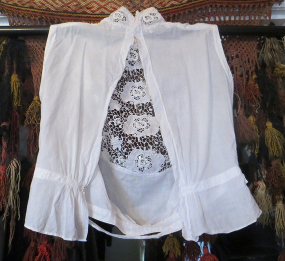 Stunning Antyique Victorian/Edwardian White Cotto… - image 4