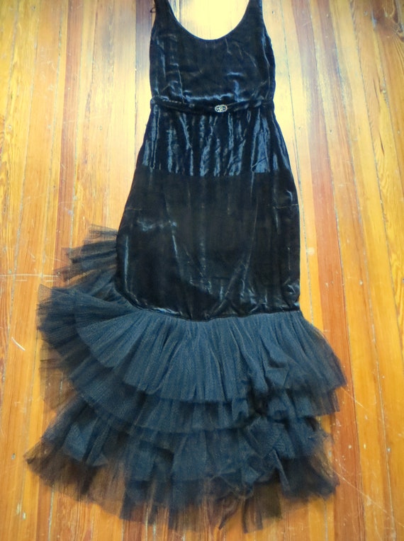 SALE Outrageous OOAK  30s Old Hollywood Black Vel… - image 3
