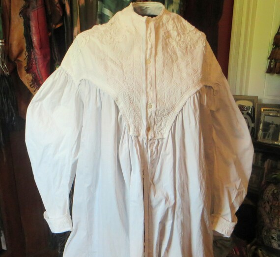 Stunning Antique Victorian/Edwardian White Cotton… - image 1