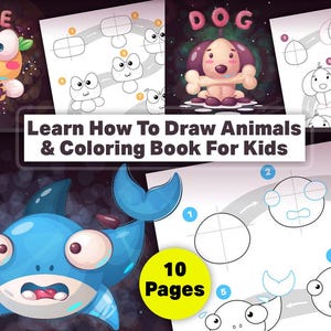 Learn How to Draw Animals and Coloring | Fun & Easy Printable for Kids