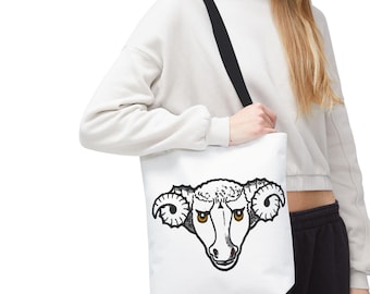 Borsa tote Ram Design, borsa per la spesa Boho Chic, regalo per gli amanti degli animali