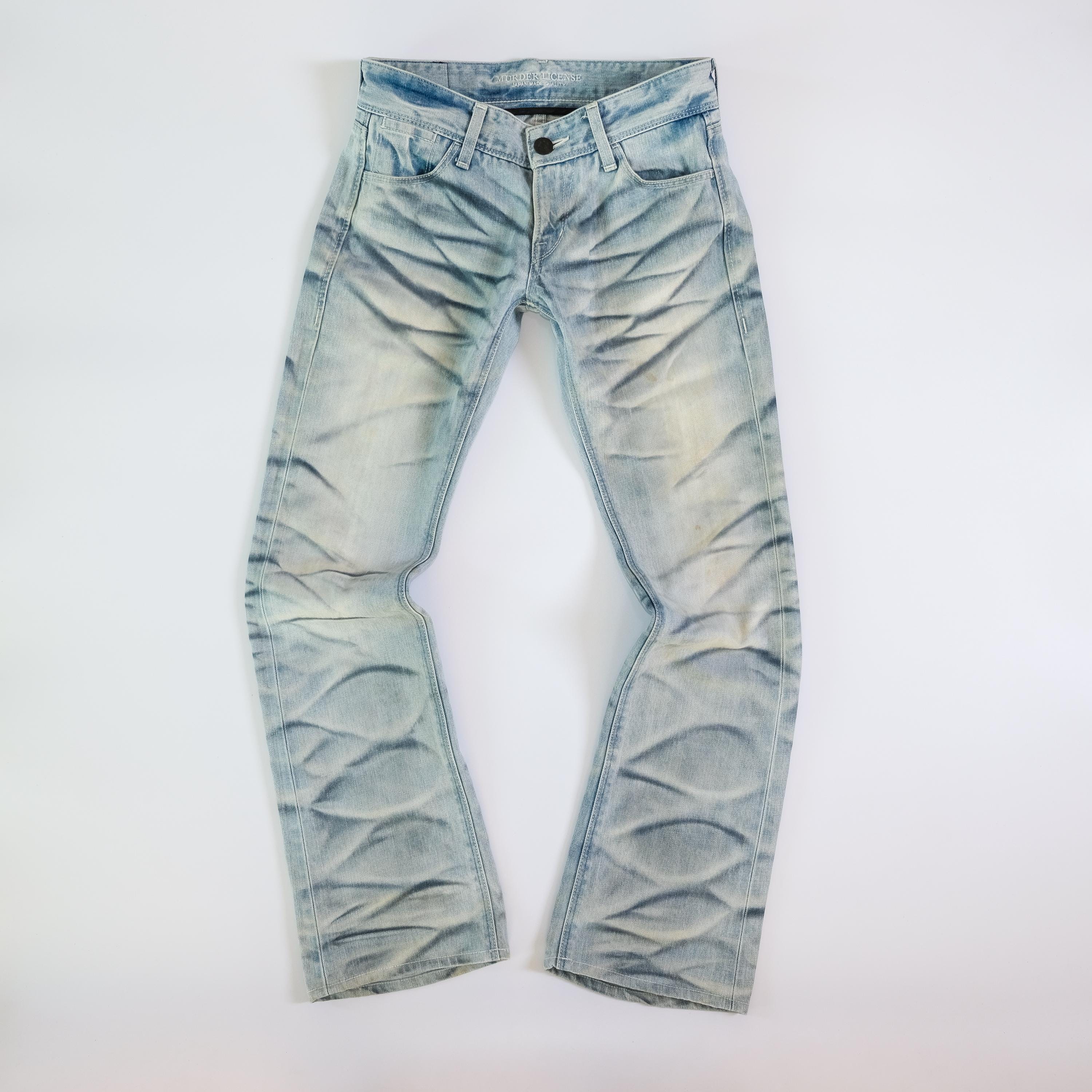 パンツ MURDER LICENSE crushed flare denim Y2K Murder License | Grailed