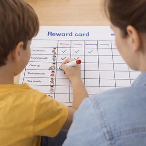 Reward Chart Printable for Kids with ADHD – Weekly Behavior Chart/ Beloningskaart- weekoverzicht voor kinderen met ADHD en Autisme/
