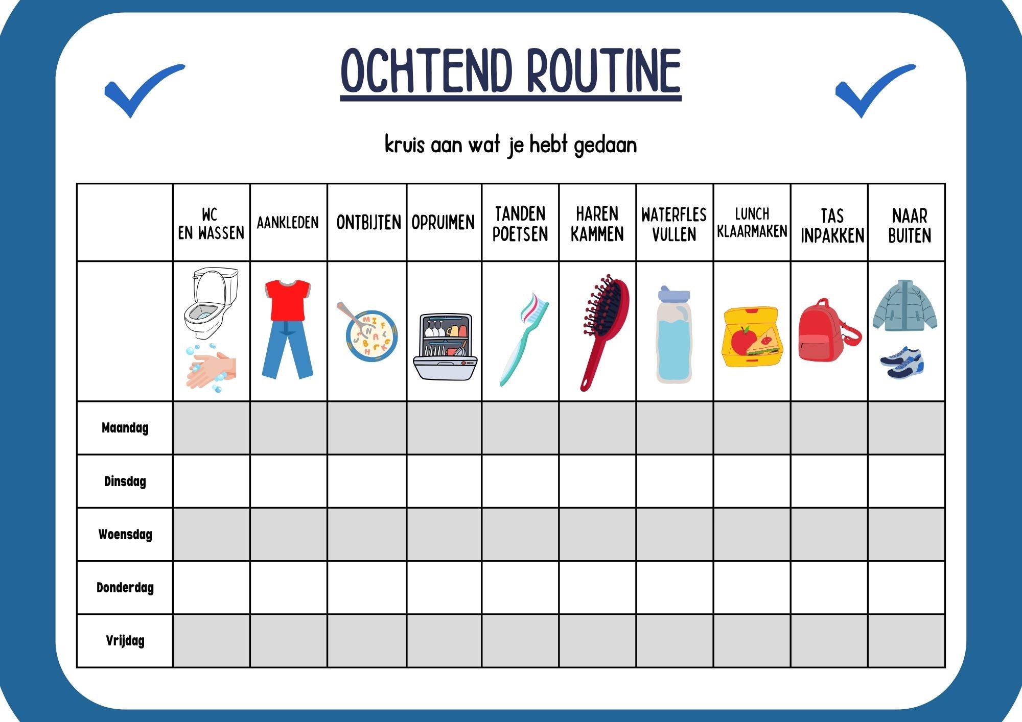 Morning Routine Schedule, Pictoplanner, Morning Planner, Visual ...