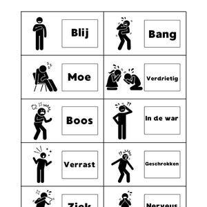 emotie pictogrammen, emotie kaartjes, gevoelens, emotions, autisme, ADHD, alzheimer, dementie, feelings