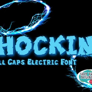 Shocking Font - Premium Font - True Type Font - Use with Cricut, Silhouette