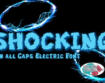 Shocking Font - Premium Font - True Type Font - Use with Cricut, Silhouette