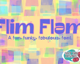 Flim Flam Font - Premium Font - True Type Font - Use with Cricut, Silhouette