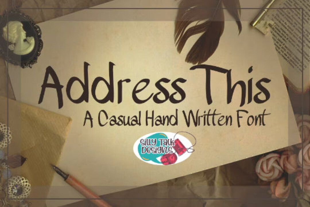 Address This Font - Premium Font - True Type Font - Use With Cricut ...