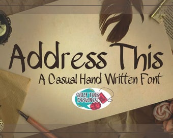 Address This Font - Premium Font - True Type Font - Use with Cricut, Silhouette