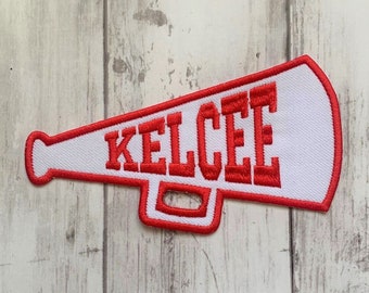 Personalized Cheer Patch Monogrammed Cheer Patch Custom Cheer Patch Iron On Patch Personalized Patch Megaphone Patch Personalized Megaphone