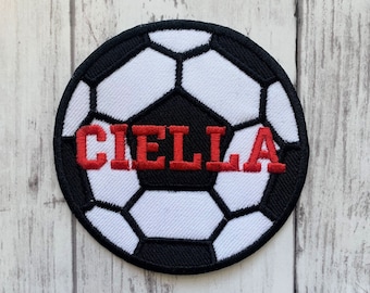 Parche de fútbol personalizado Parche de balón de fútbol personalizado Monograma de fútbol Parche de balón deportivo de fútbol personalizado Deportes personalizados Deportes personalizados