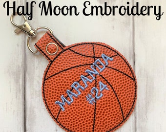 Personalized Basketball Key Chain | Personalized Basketball Bag Tag | Custom Basketball Bag Tag |Basketball Name Tag Basketball Backpack Tag