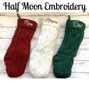Personalized Knit Christmas Stockings | Monogrammed Family Christmas Stockings | Personalized Stockings | Christmas Stockings with Names