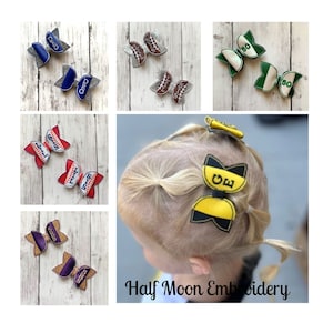 Personalized Pig Tail Bows | Personalized Piggy Tail Hair Bows | Personalized Girls Hair Bows | Personalized Baby Hair Bows Toddler Hair Bow