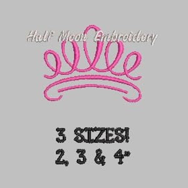 BOGO Free!  Mini Princess Crown Embroidery Design | Small Princess Crown Mini Tiara Embroidery Design Small Tiara Princess Embroidery Design