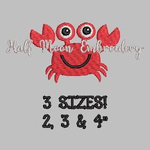 BOGO Free!  Mini Crab Embroidery Design | Small Crab | Beach Embroidery Design | Fish Embroidery Design | Summer Embroidery Design