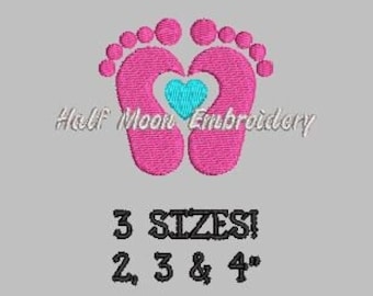 Mini Baby Feet Embroidery Design | Mini Baby Footprints Embroidery Design | Small Baby Feet | Small Baby Footprints | Baby Embroidery Design