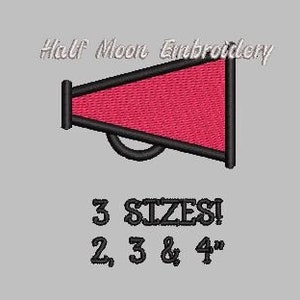 BOGO Free!  Mini Megaphone Embroidery Design | Small Megaphone | Mini Cheerleader Embroidery Design | Mini Cheer Embroidery Desigm