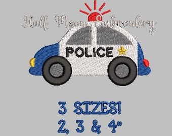 BOGO Free! Mini Police Car Embroidery Design Small Police Car Police Embroidery Design Baby Boy Embroidery Design Transportation Embroidery