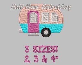 BOGO Free!  Mini Camper Embroidery Design | Small Camper | Mini RV Embroidery Design | Small RV Camping Embroidery Design Machine Embroidery