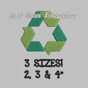BOGO Free! Mini Recycle Symbol Embroidery Design | Small Recycle Symbol  | Recycle Logo Embroidery Design | Recycle Embroidery Design