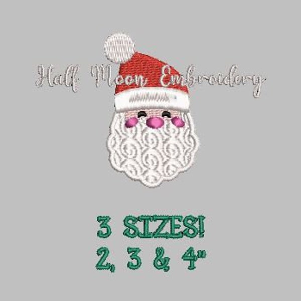 BOGO Free! Mini Santa Claus Embroidery Design | Small Santa Clause | Mini Santa Face Embroidery Design Small Santa Face Christmas Embroidery