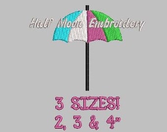 Mini strandparaplu borduurontwerp | Kleine strandparasol | Strandborduurontwerp | Digitaal borduurontwerp zomer