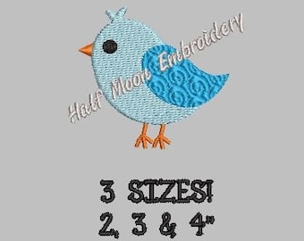 Mini Bird Embroidery Design Small Bird Embossed Bird Animal Embroidery Design Spring Embroidery Design Summer Embroidery Design