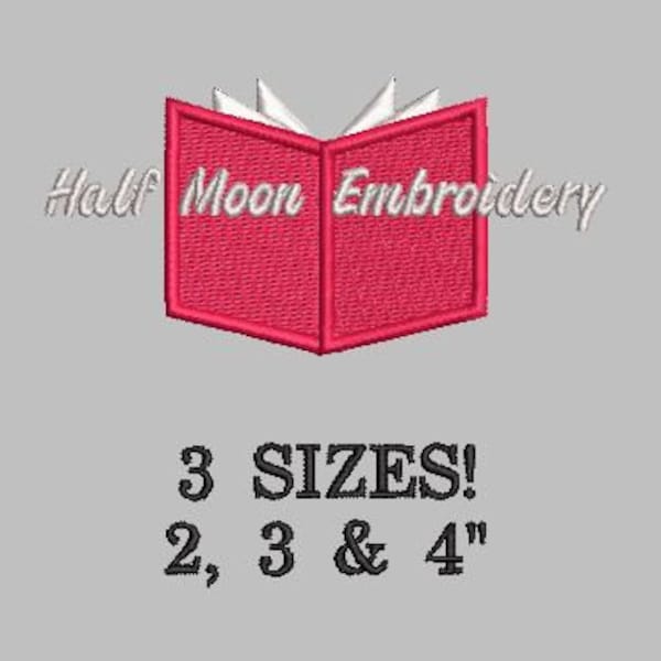 BOGO Free! Mini Book Embroidery Design | Small Book School Embroidery Design Reading Embroidery Design Book Machine Embroidery Book Digital
