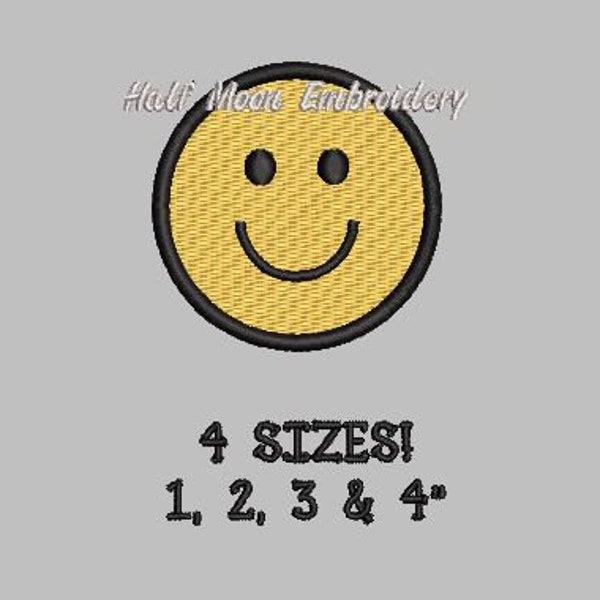 BOGO Free! Mini Smiley Face Embroidery Design Mini Happy Face Embroidery Design Mini Smiling Face Embroidery Design Small Smiley Face