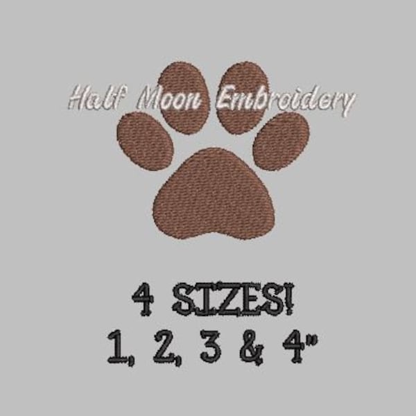 BOGO Free!  Mini Dog Paw Embroidery Design Small Dog Paw Mini Dog Footprint Embroidery Design Small Dog Footprint Animal Paw Embroidery